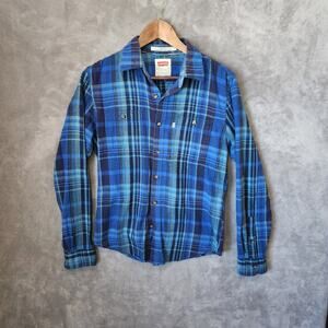 Levi's Men's Small Blue Short Sleeve Shirt - Modern Fit Casual Essential